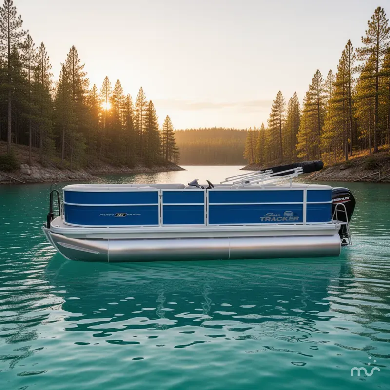 Slide: The Image of Sun Tracker Party Barge 18 DLX 2026 - 2