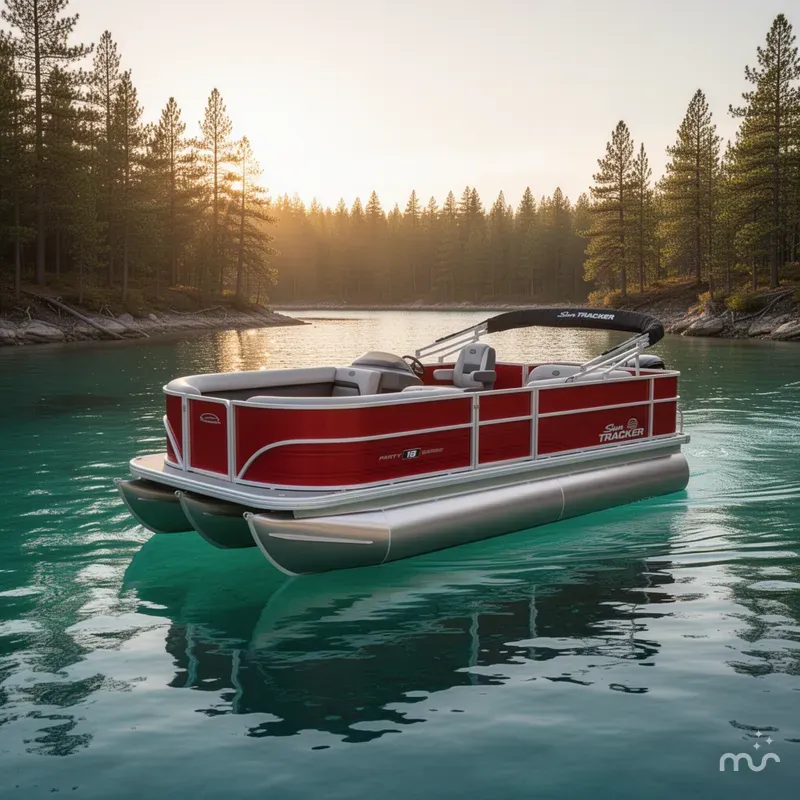 Slide: The Image of Sun Tracker Party Barge 18 DLX 2026 - 4