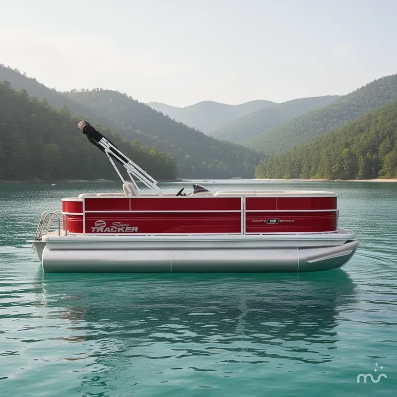 Slide: The Image of Sun Tracker Party Barge 18 DLX 2026 - 2
