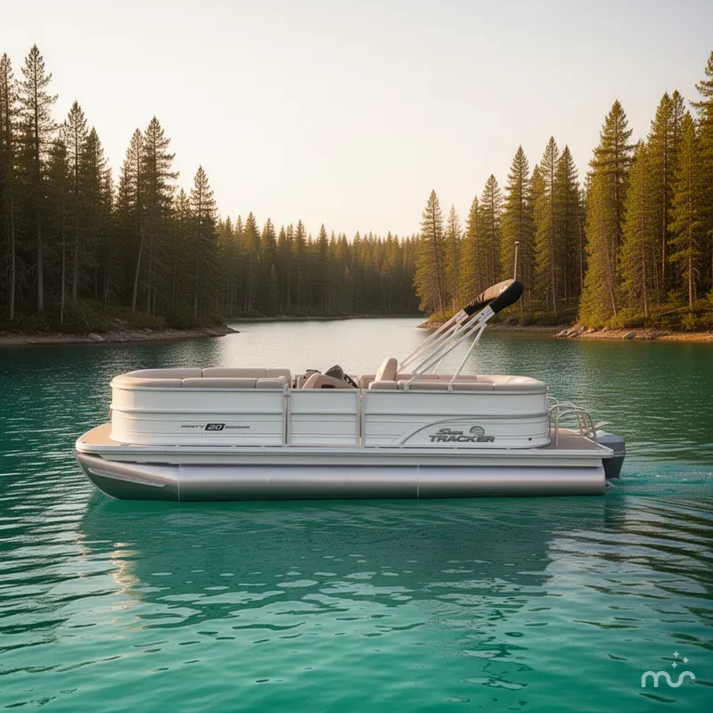 Slide: The Image of Sun Tracker Party Barge 20 DLX 2026 - 2