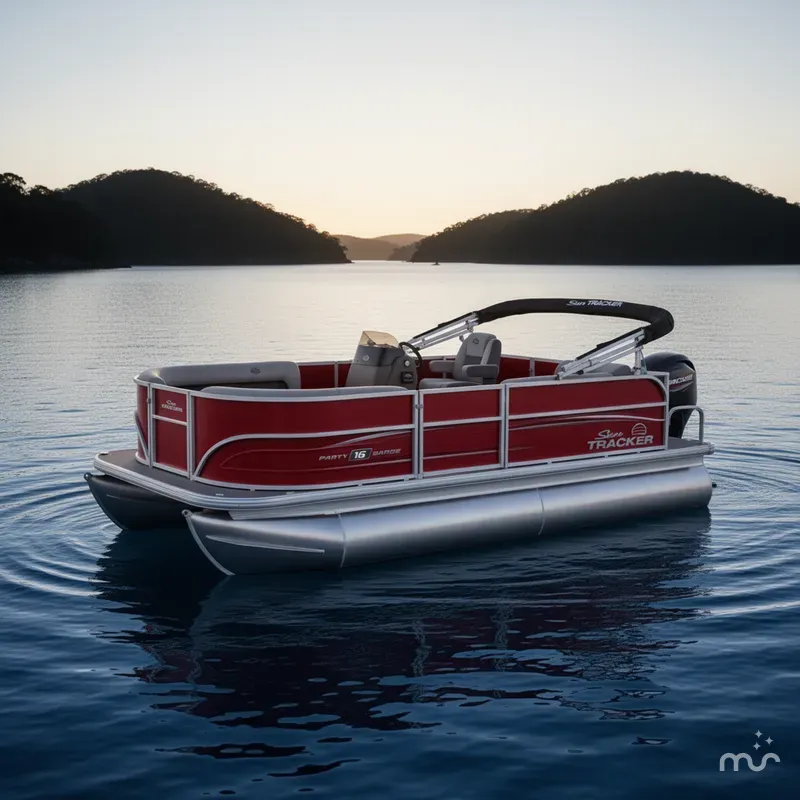 Slide: The Image of Sun Tracker Party Barge 16 DLX 2026 - 2