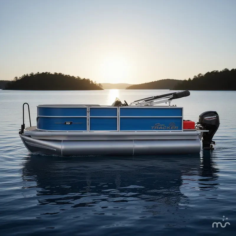 Slide: The Image of Sun Tracker Party Barge 16 DLX 2026 - 2