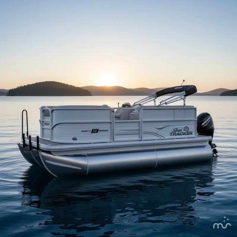 Slide: The Image of Sun Tracker Party Barge 16 DLX 2026 - 4