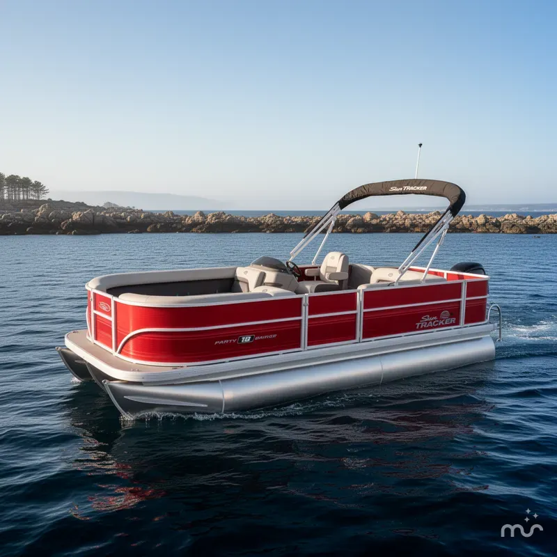 Slide: The Image of Sun Tracker Party Barge 18 DLX 2026 - 4