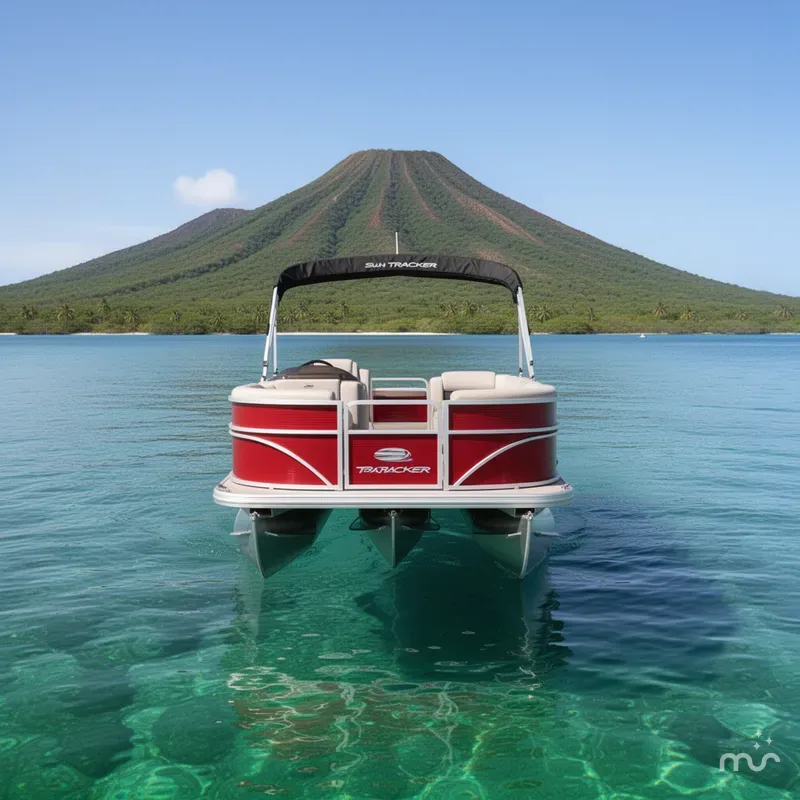 Slide: The Image of Sun Tracker Party Barge 18 DLX 2026 - 1