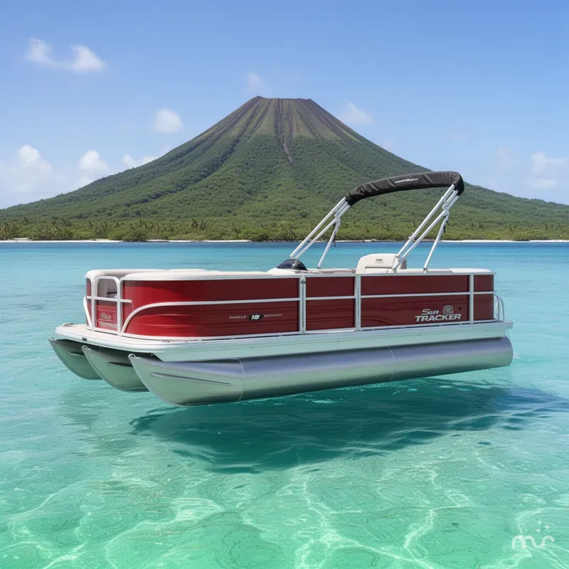 Slide: The Image of Sun Tracker Party Barge 18 DLX 2026 - 2