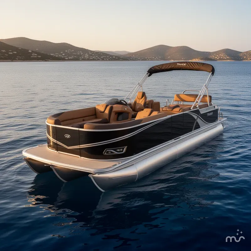 Slide: The Image of Tahoe LTZ CRB 2385 Cruise Rear Bench Pontoon $35995 2025 - 2