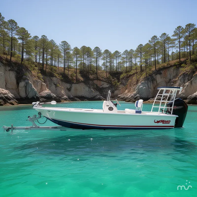 Slide: The Image of Mako 18 Pro Skiff Patriot Edition 2026 - 2