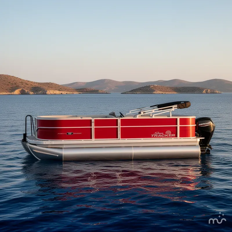 Slide: The Image of Sun Tracker Party Barge 18 DLX 2026 - 2