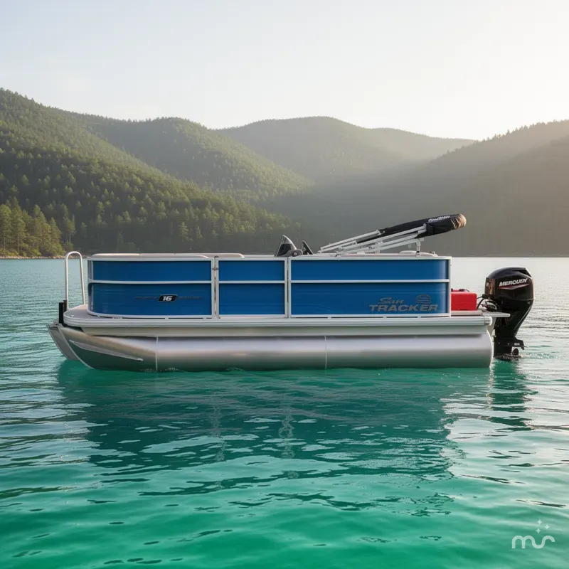 Slide: The Image of Sun Tracker Party Barge 16 DLX 2026 - 2