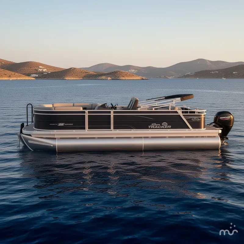 Slide: The Image of Sun Tracker Party Barge 22 RF DLX 2026 - 2