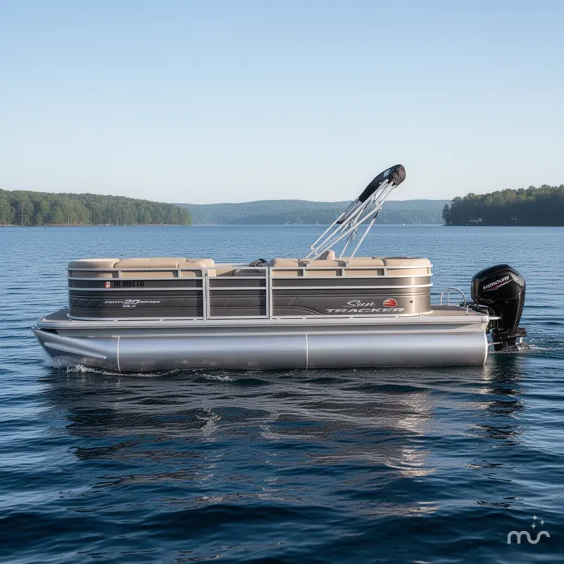 Slide: The Image of White River Party Barge 20 DLX 2024 - 1