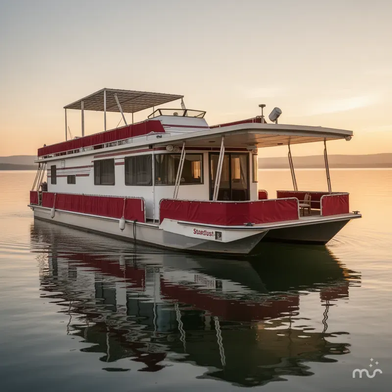 Slide: The Image of Stardust Cruisers 62 Houseboat 1986 - 0