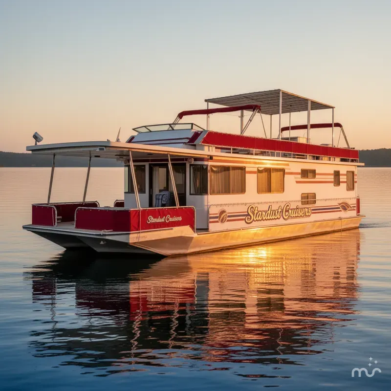Slide: The Image of Stardust Cruisers 62 Houseboat 1986 - 2