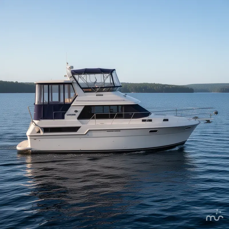Slide: The Image of Carver Yachts 3807 Aft Cabin Motor Yacht 1988 - 0