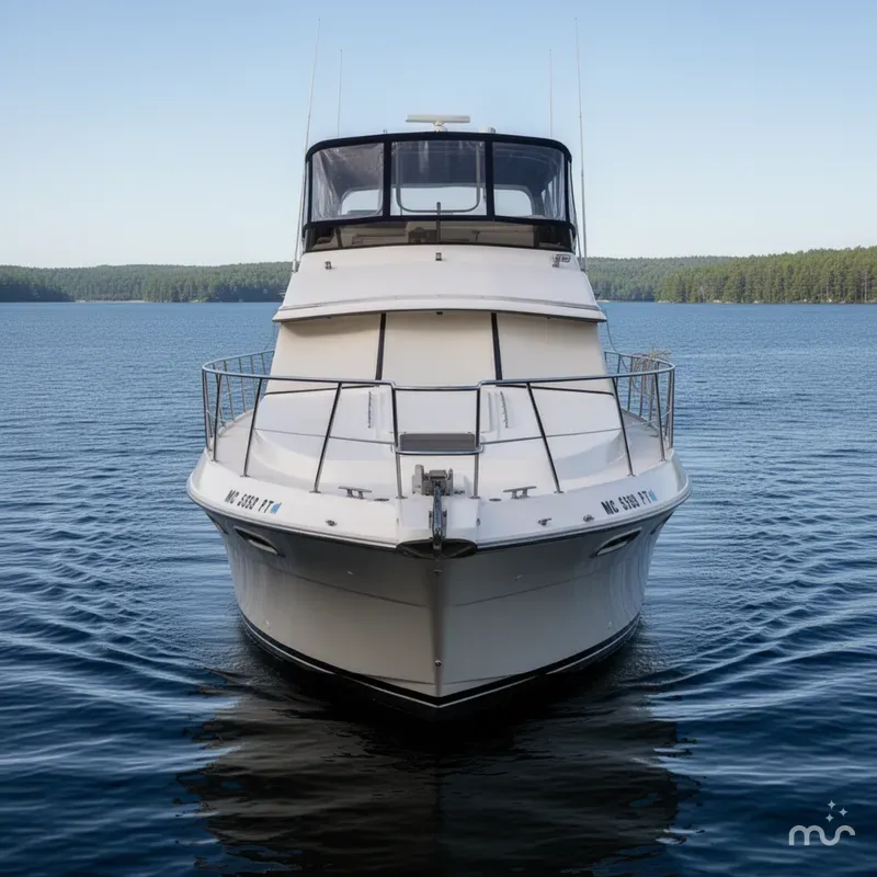 Slide: The Image of Carver Yachts 3807 Aft Cabin Motor Yacht 1988 - 1