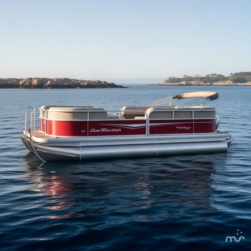 Slide: The Image of Sun Tracker Party Barge 18 DLX 2026 - 2