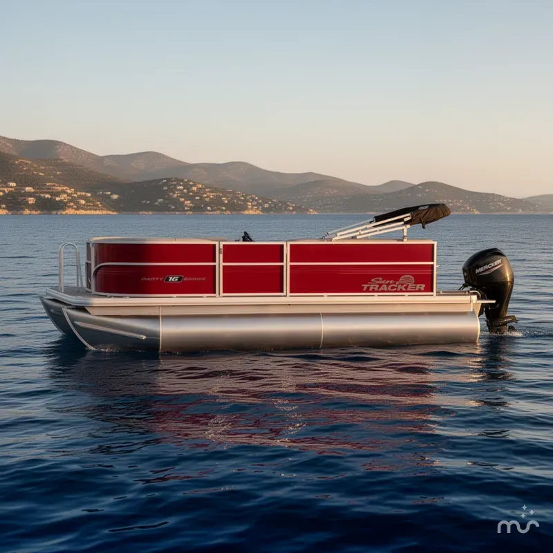 Slide: The Image of Sun Tracker Party Barge 16 DLX 2026 - 2
