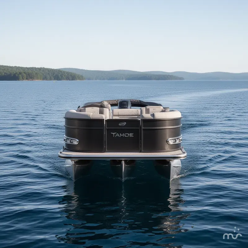 Slide: The Image of Tahoe Cascade 2385 Swingback (VRB) Tritoon & Honda 4-Stroke EFI 2026 - 1