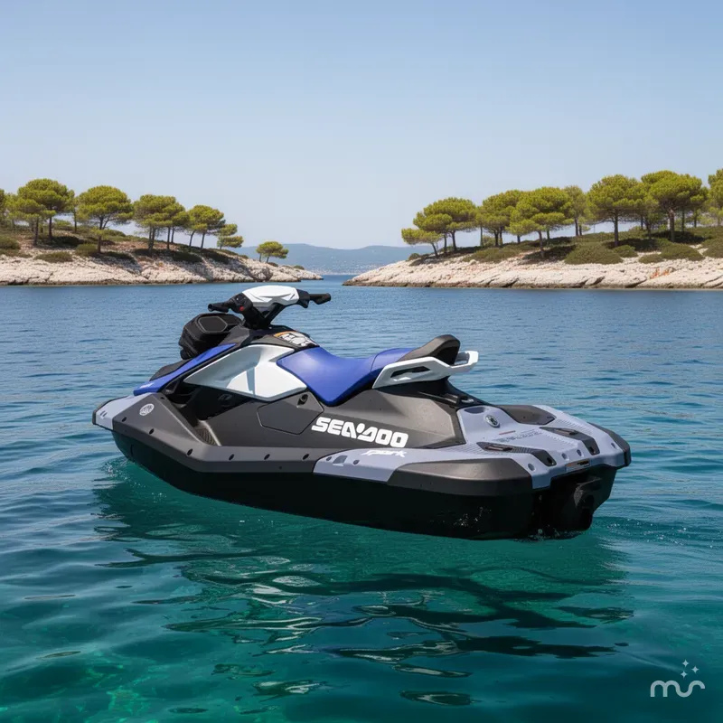 Slide: The Image of Sea-Doo Spark for 2 90 hp Convenience package with iBR and Audio in option 2026 - 2