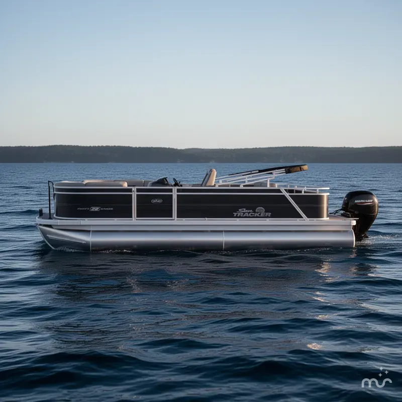 Slide: The Image of Sun Tracker Party Barge 22 RF DLX 2026 - 1