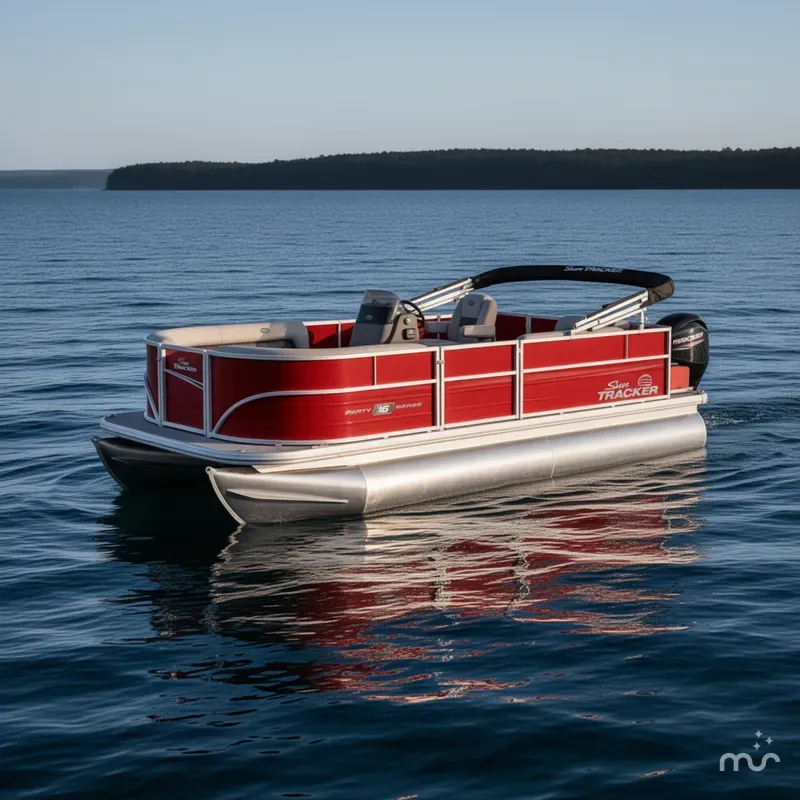 Slide: The Image of Sun Tracker Party Barge 16 DLX 2026 - 4
