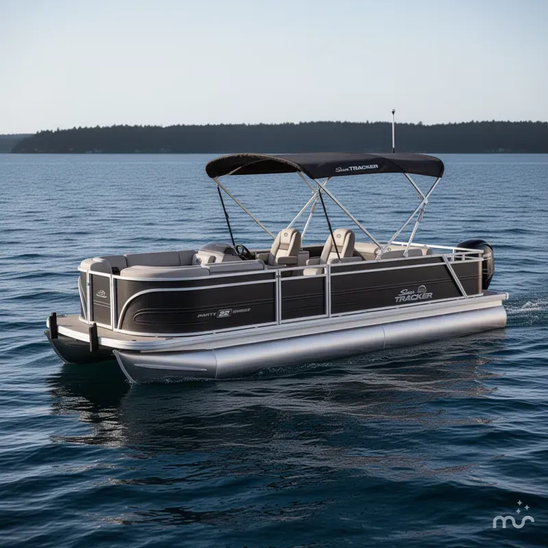 Slide: The Image of Sun Tracker Party Barge 22 RF DLX 2026 - 0