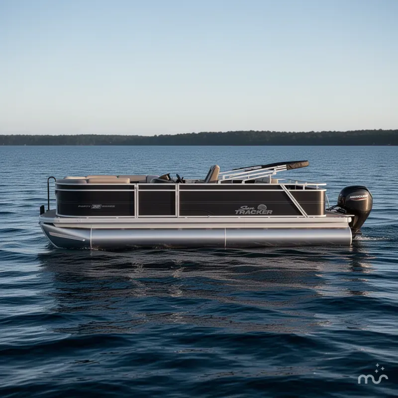 Slide: The Image of Sun Tracker Party Barge 22 RF DLX 2026 - 1