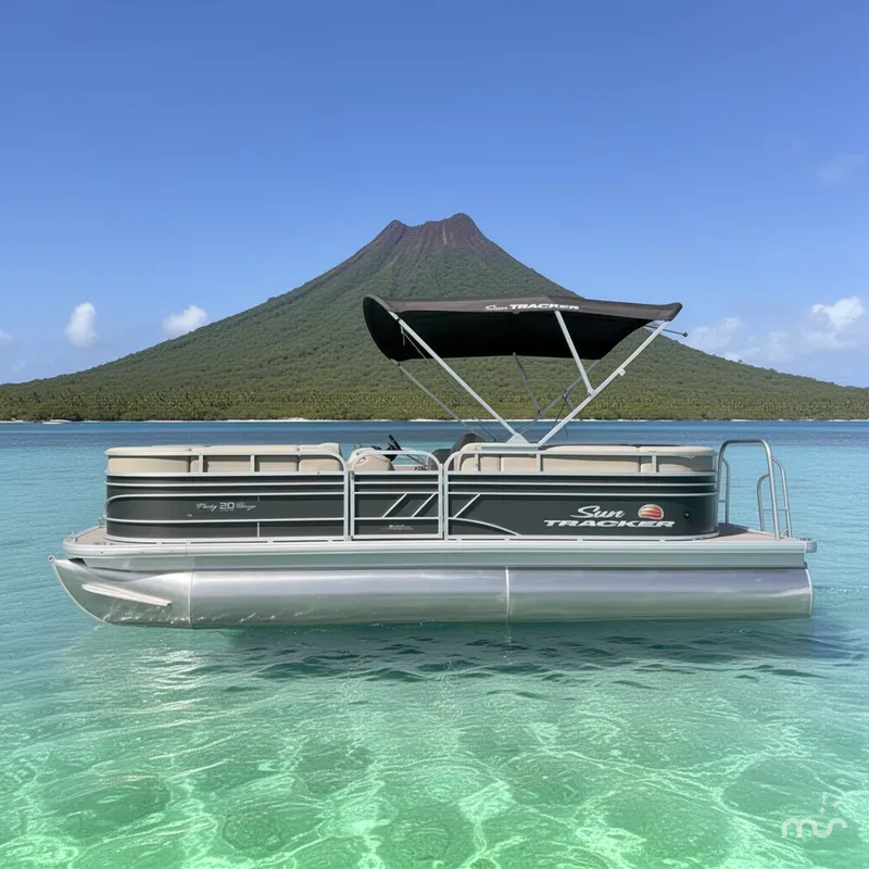 Slide: The Image of Sun Tracker Party Barge 20 DLX 2023 - 2