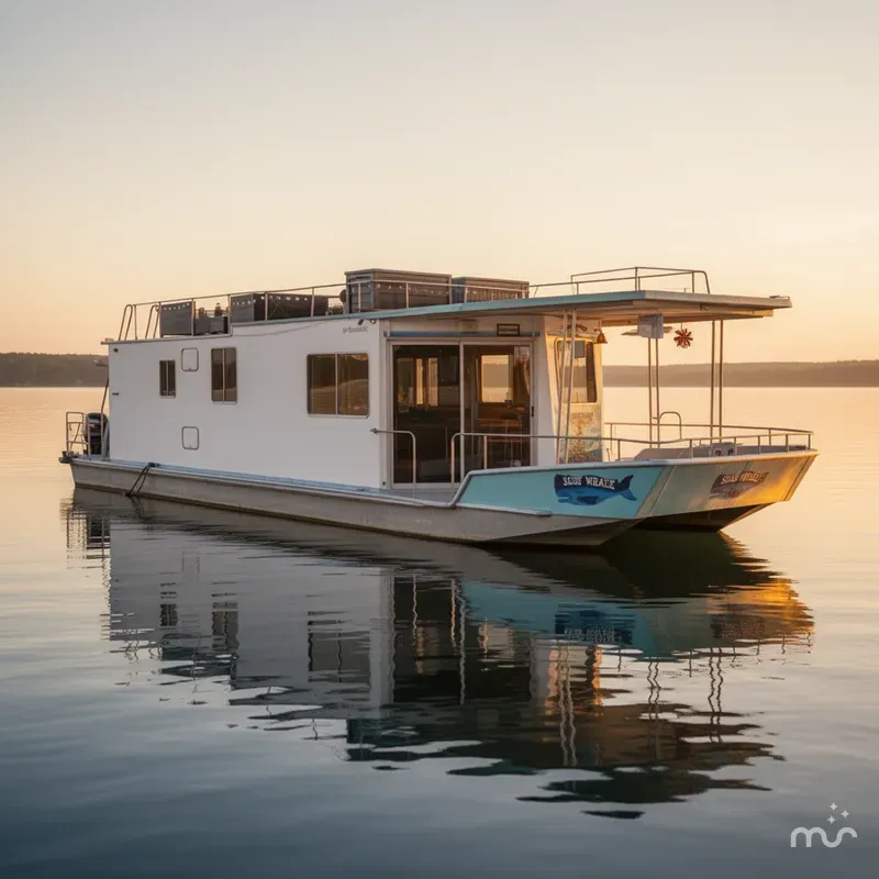 Slide: The Image of Seabreeze 53 x 14 Houseboat 1989 - 0