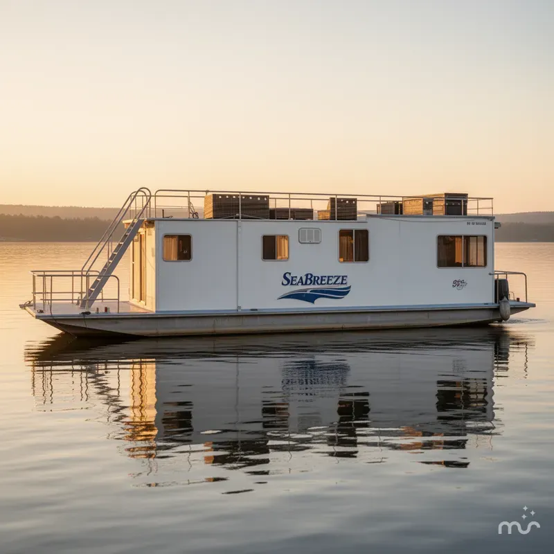 Slide: The Image of Seabreeze 53 x 14 Houseboat 1989 - 1