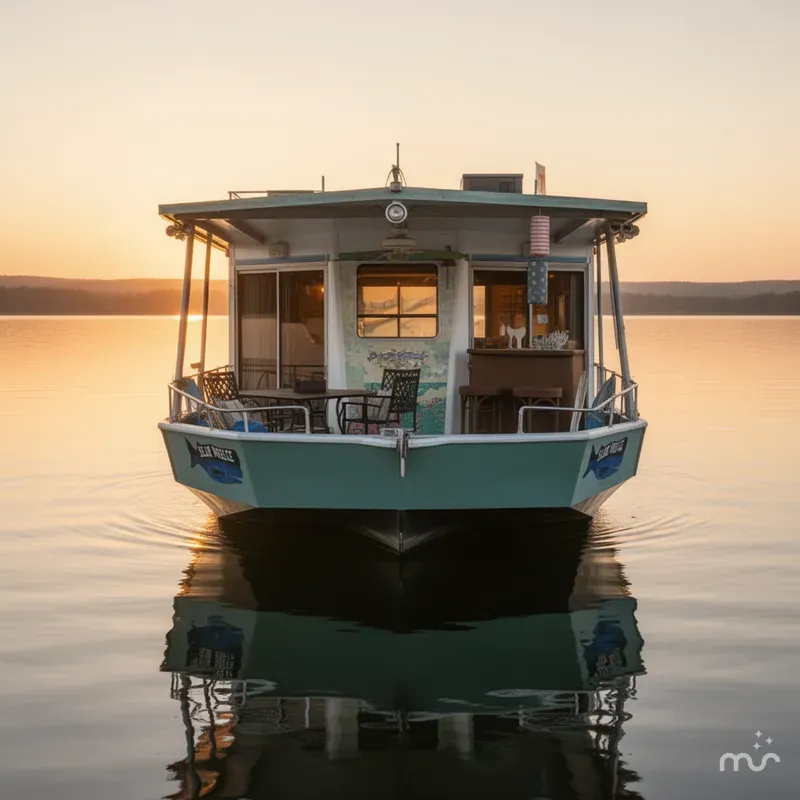 Slide: The Image of Seabreeze 53 x 14 Houseboat 1989 - 2