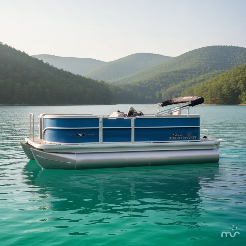 Slide: The Image of Sun Tracker Party Barge 16 DLX 2026 - 2
