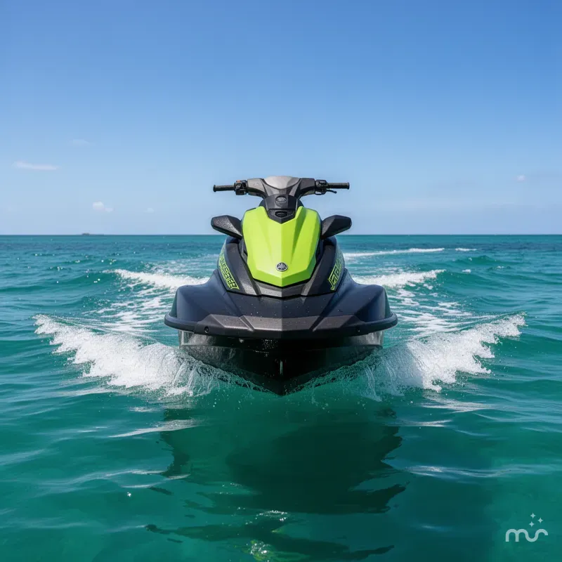 Slide: The Image of Yamaha JETBLASTER- BLACK/ACID GREEN 2023 - 1