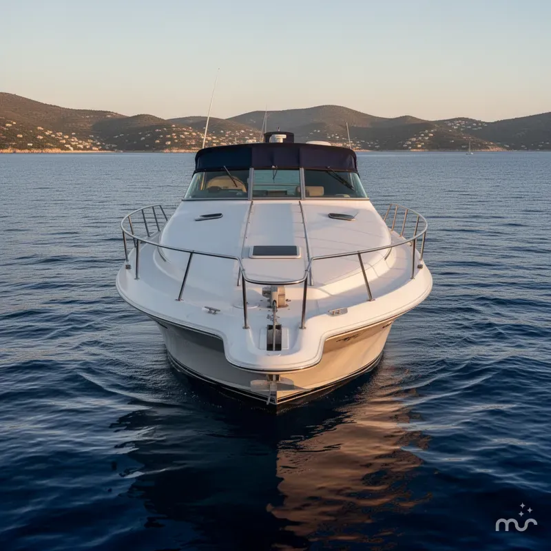 Slide: The Image of Sea Ray 400 Express Cruiser 1991 - 1