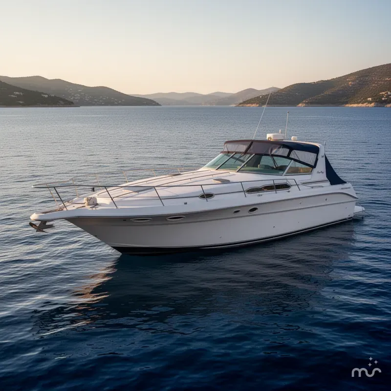 Slide: The Image of Sea Ray 400 Express Cruiser 1991 - 2