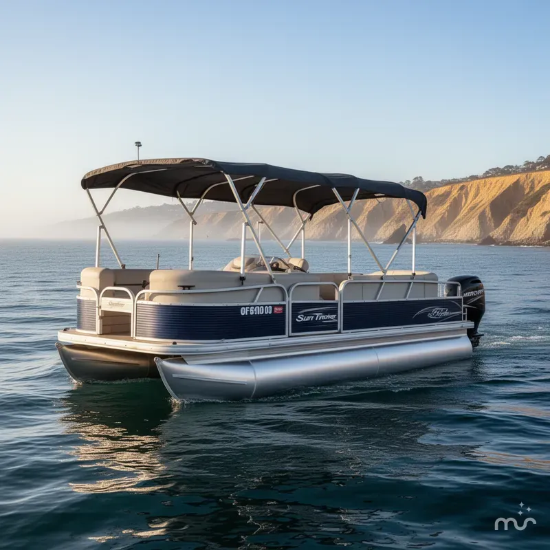 Slide: The Image of Sun Tracker 21' Fishin Barge w/ 90HP Mercury 2010 - 0