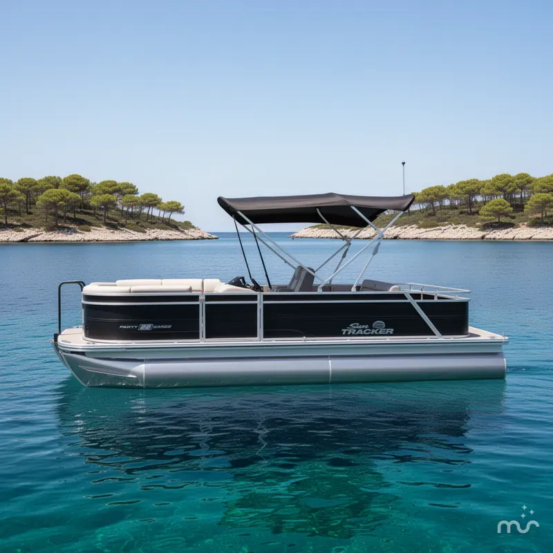 The Image of Sun Tracker Party Barge 22 RF DLX 2026 - 0