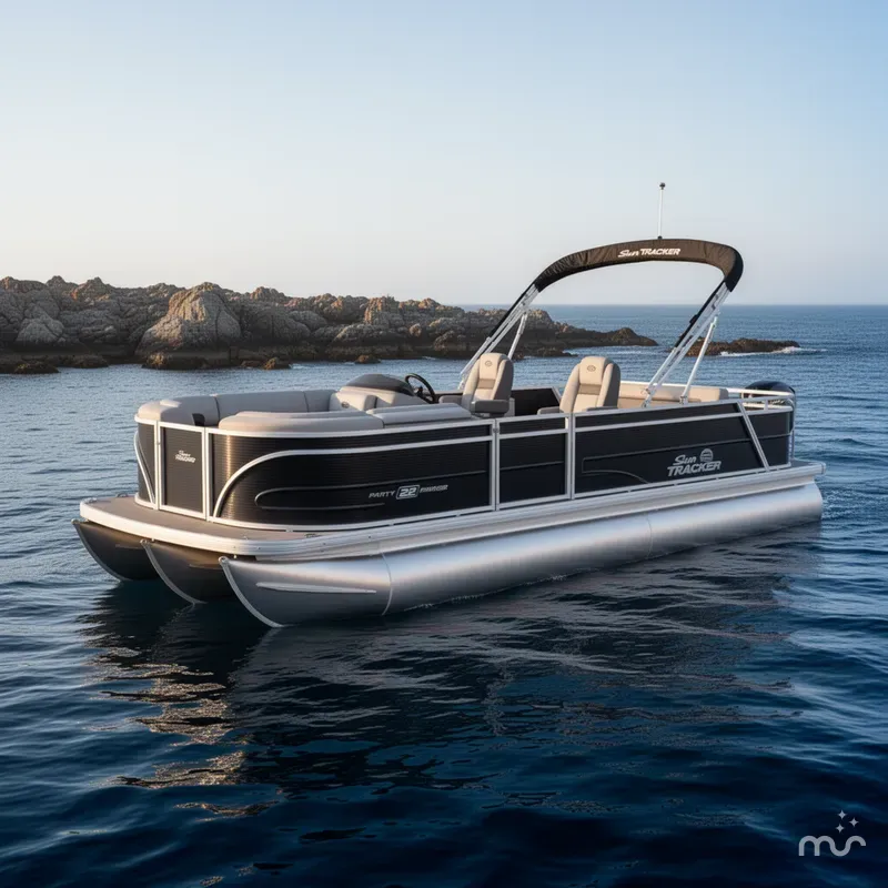 The Image of Sun Tracker Party Barge 22 RF DLX 2026 - 0