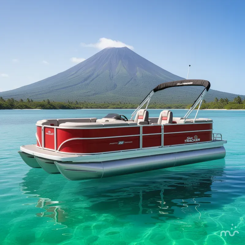 Slide: The Image of Sun Tracker Party Barge 22 DLX 2026 - 4