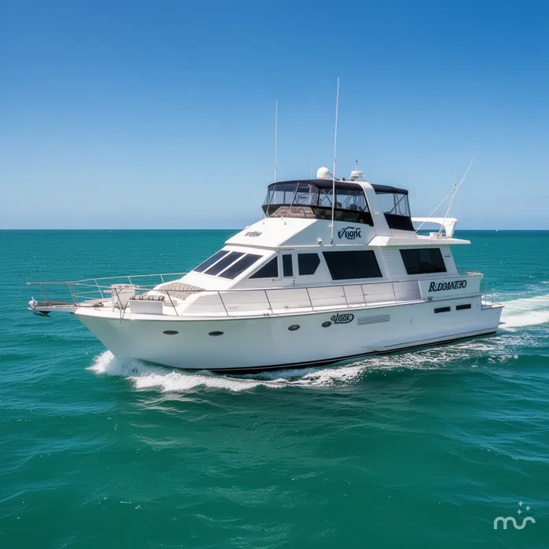 Slide: The Image of Viking 63 Cockpit Motor Yacht 1988 - 2
