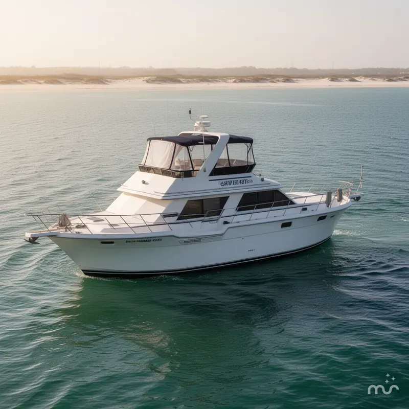 Slide: The Image of Carver 4227 Cockpit Motor Yacht 1987 - 0