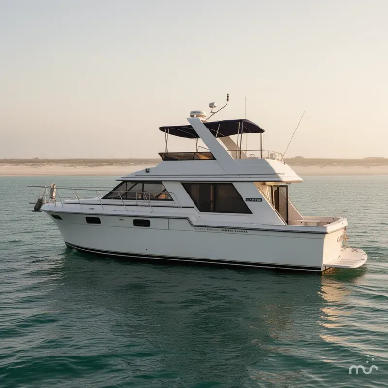 Slide: The Image of Carver 4227 Cockpit Motor Yacht 1987 - 2