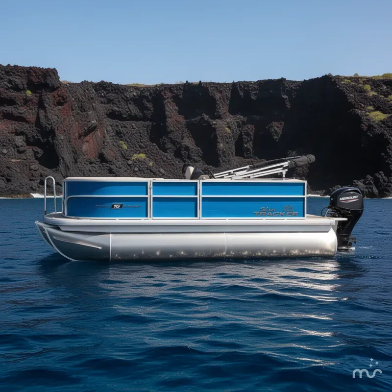 Slide: The Image of Sun Tracker Party Barge 16 DLX 2026 - 2