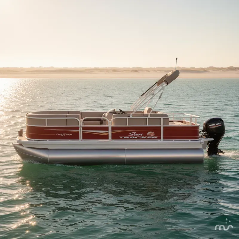 Slide: The Image of Sun Tracker Party Barge 18 DLX 2024 - 4