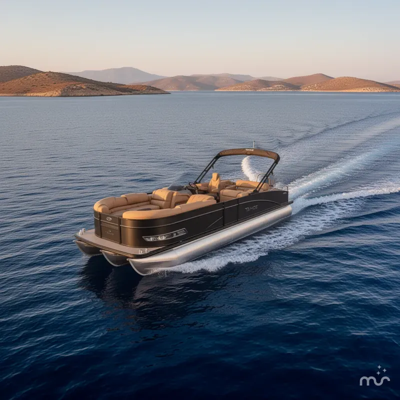 Slide: The Image of Tahoe 2026 Tahoe Cascade 200HP VRB 2385 Swingback Tritoon 2026 - 1