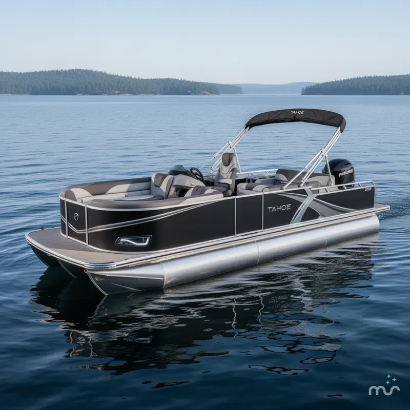 Slide: The Image of Tahoe LTZ 200HP VRB 2385 Swingback Tritoon 2026 - 2