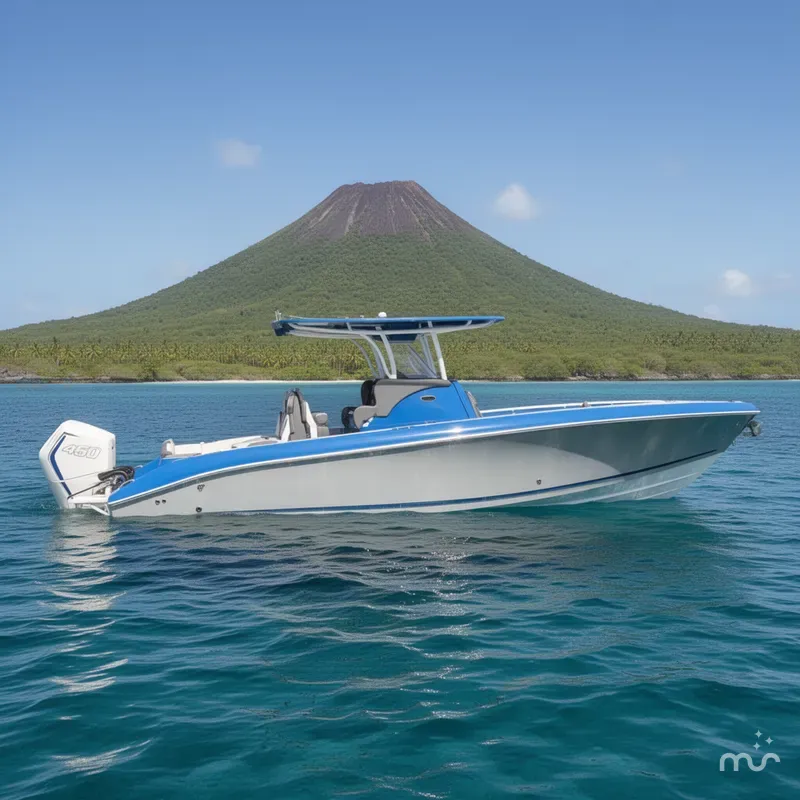 Slide: The Image of Statement Marine 350 Open Center Console 2027 - 2