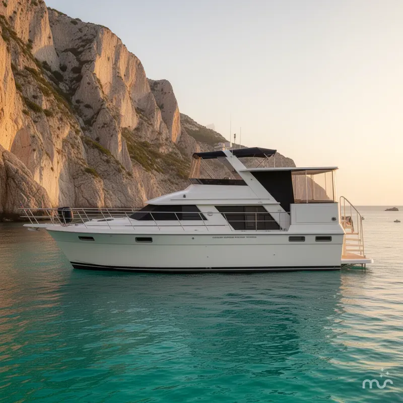 Slide: The Image of Carver Yachts 42 Aft Cabin Motor Yacht 1986 - 2