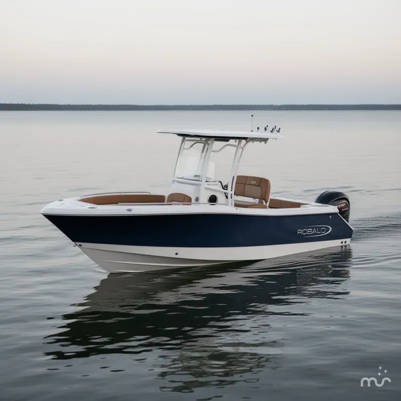 Slide: The Image of Robalo Center Console R230 In Stock Trailer Included 2026 - 2